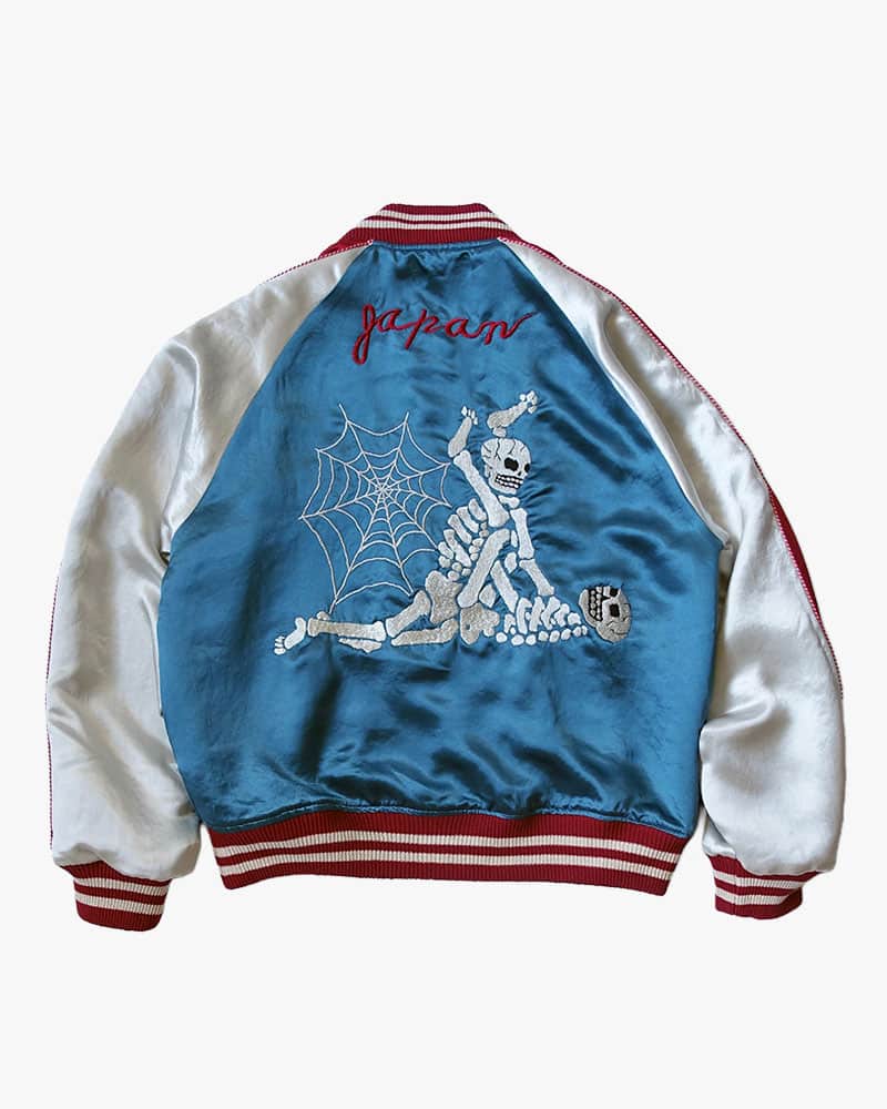 A PUZZLING HOME  F**KING SKULLS SOUVENIR JACKET -BLUE- BLUE 3