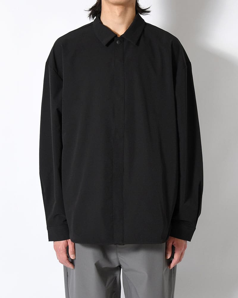 印  SNAP EASY SHIRT -BLACK- BLACK M