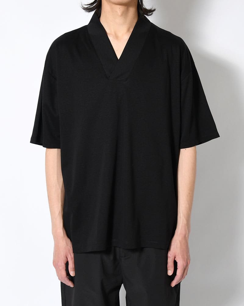印  和 NECK S/S TEE -BLACK- BLACK M