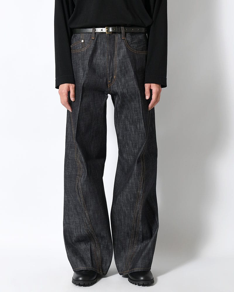 NVRFRGT  3D TWISTED WIDE LEG JEANS -RAW INDIGO- RAW INDIGO 1