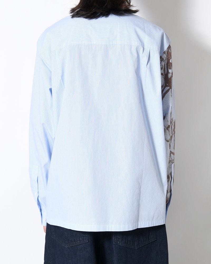 Perks And Mini  MECHANISM LS SHIRT -BLUE STRIPE- BLUE STRIPE M