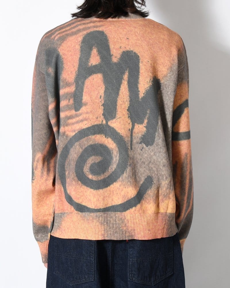 Perks And Mini  GETTING OVER PRINTED KNIT CREWNECK -MULTI- MULTI L