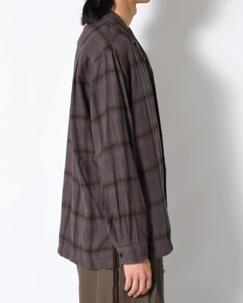 ANEI  IMI SHIRT PLAID -CHARCOAL PLAID- CHARCOAL PLAID 2