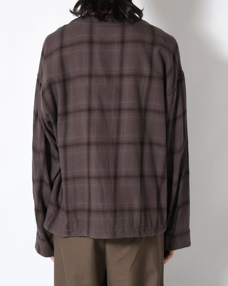 ANEI  F.E CARDIGAN PLAID -CHARCOAL PLAID- CHARCOAL PLAID 2