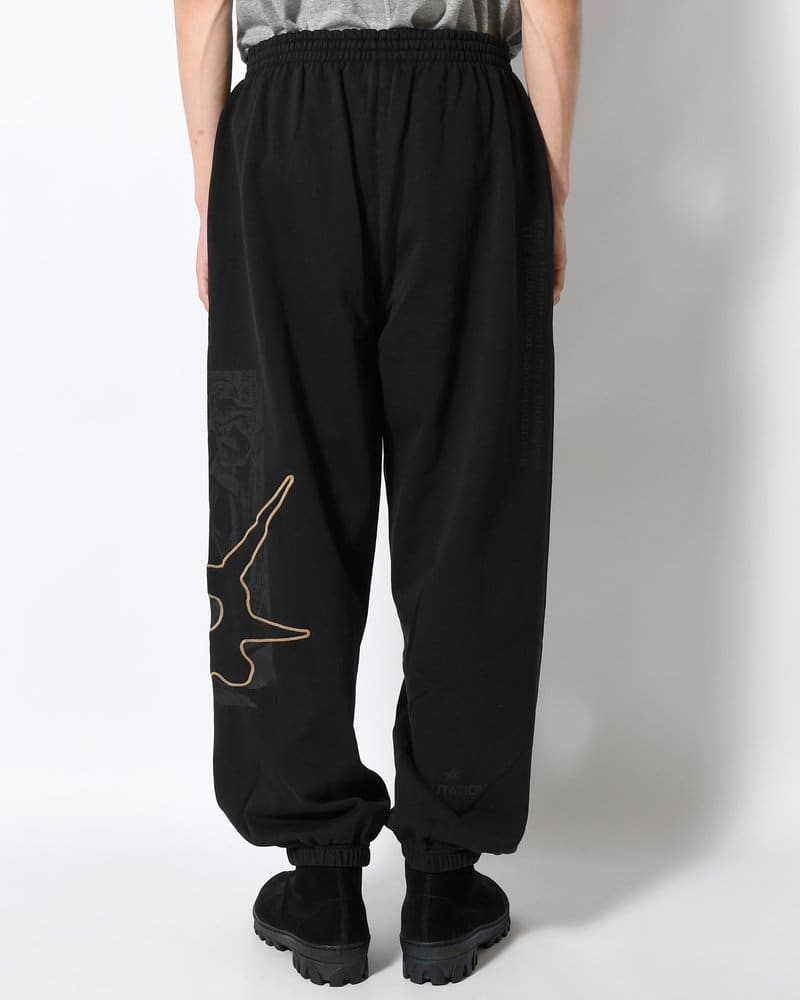 Perks And Mini  DECAL SWEATPANT -BLACK WASH- BLACK WASH M