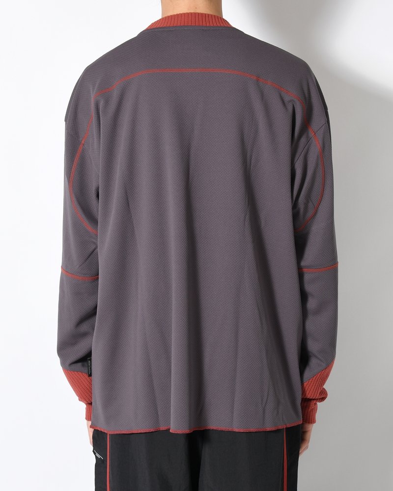SOMEWHERE OUTSIDE HIKING COMPANY  SOHC LOGO EMBROIDERY L/SL -CHARCOAL CHARCOAL L
