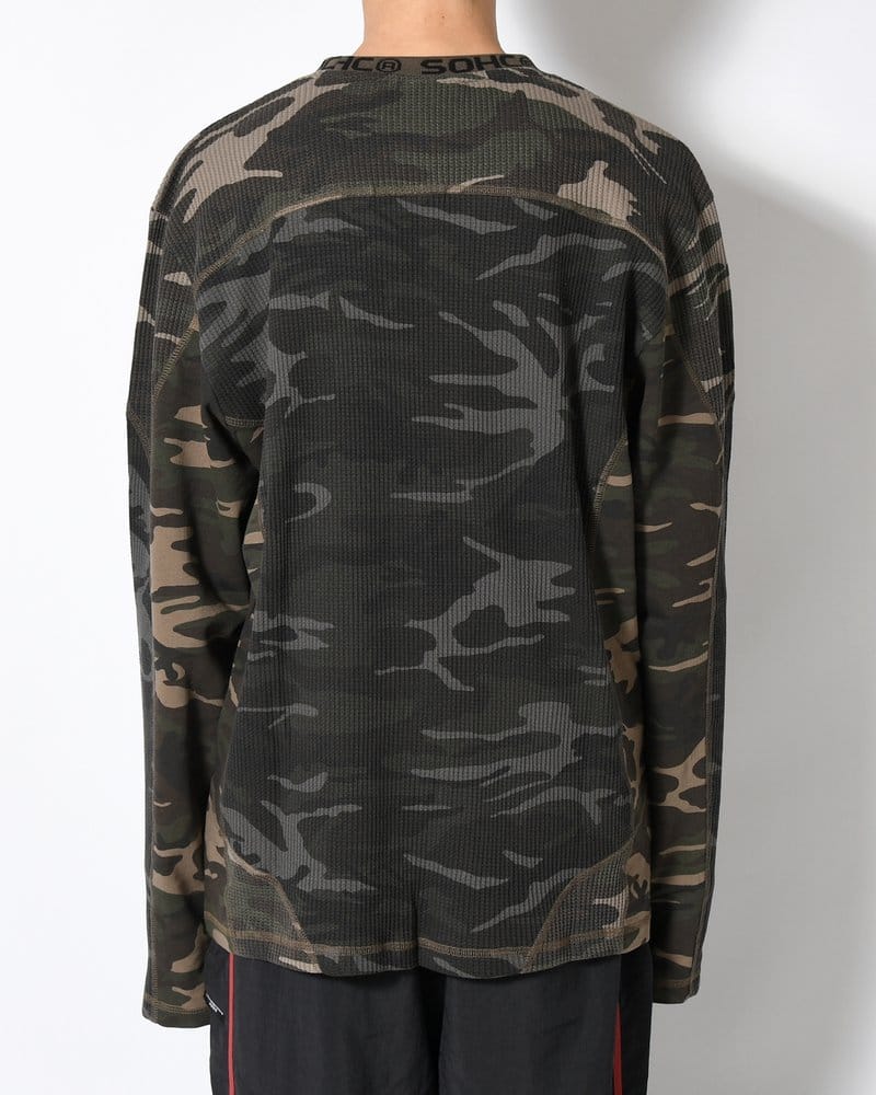 SOMEWHERE OUTSIDE HIKING COMPANY  WAFFLE TEXTURE COVERSTITCH L/SL -MULTI- MULTI L