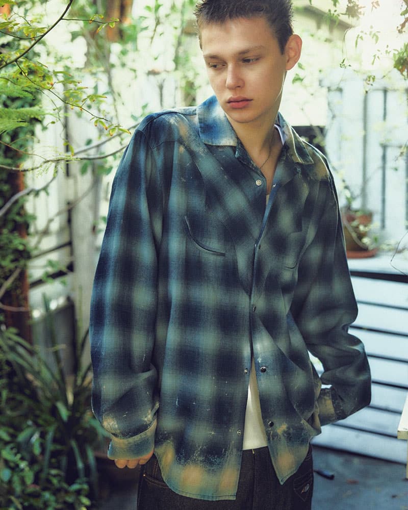 KOOI  INDIGO CHECK WESTERN SHIRTS -BLUE- BLUE 1