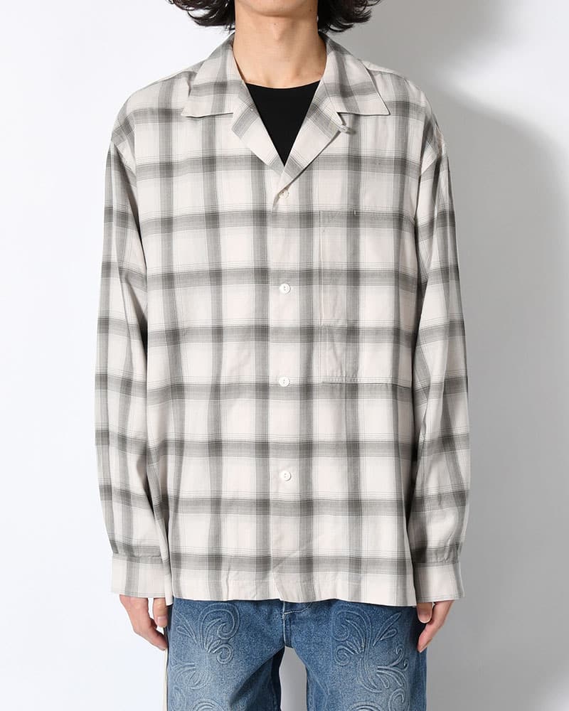 ANEI  IMI SHIRT PLAID -IVORY PLAID- IVORY PLAID 2