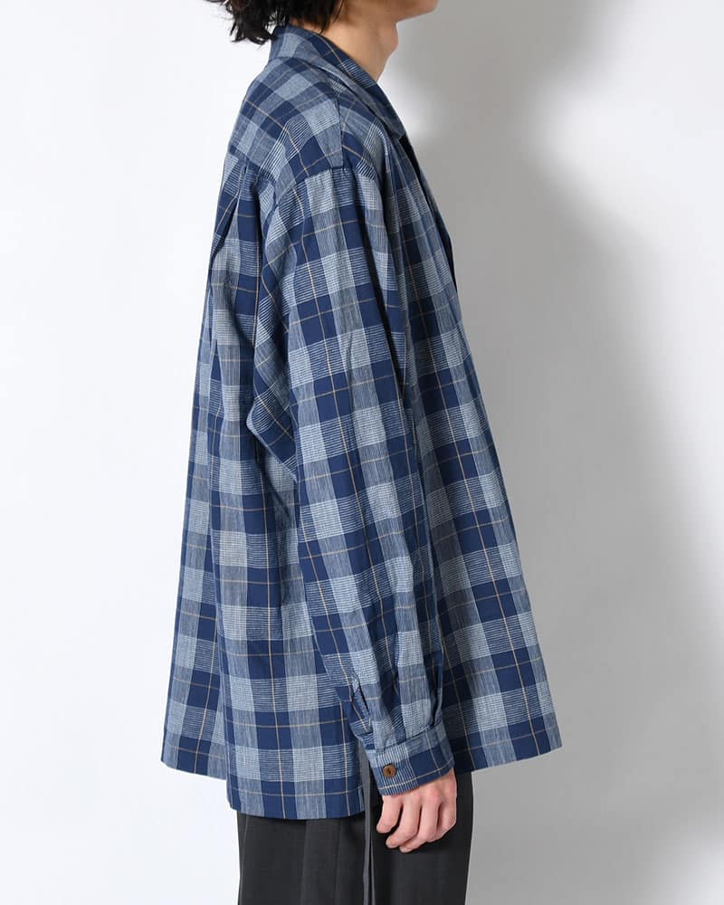ANEI  IMI SHIRT PLAID -INDIGO PLAID- INDIGO PLAID 2