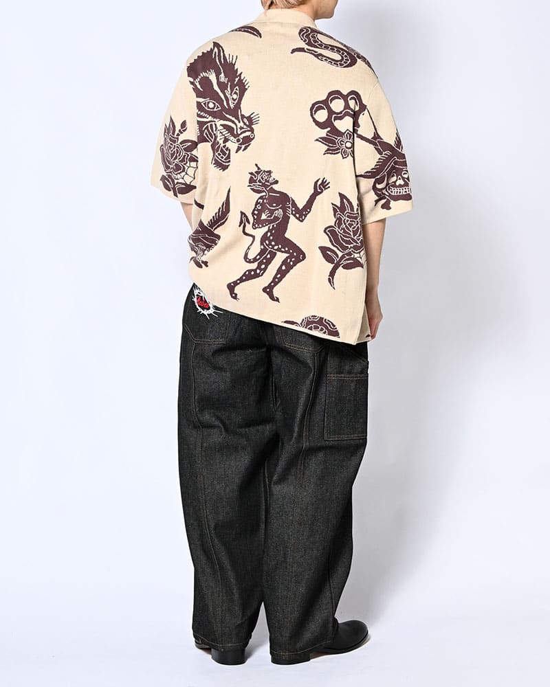 HIGH-GATE  OUTLAW KNIT SHIRT -OFF WHITE- OFF WHITE 1