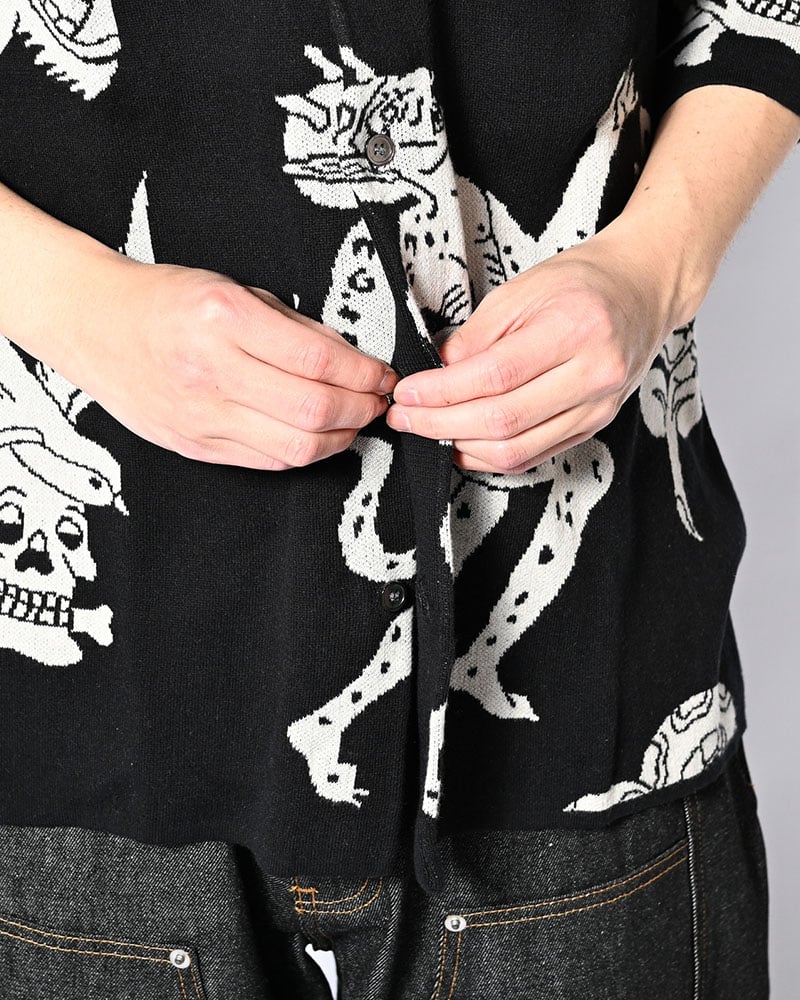 HIGH-GATE  OUTLAW KNIT SHIRT -BLACK- BLACK 1