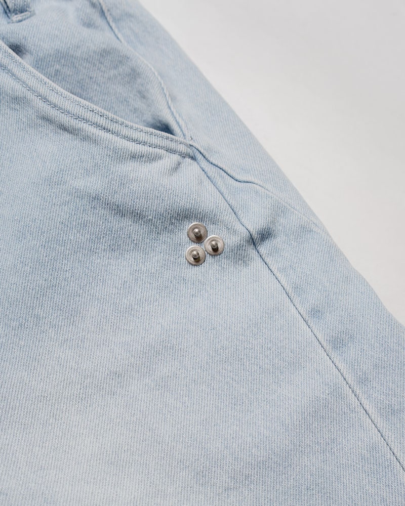 CONTE STRUT  3D DENIM HALF PANTS -L.INDIGO- L.INDIGO M