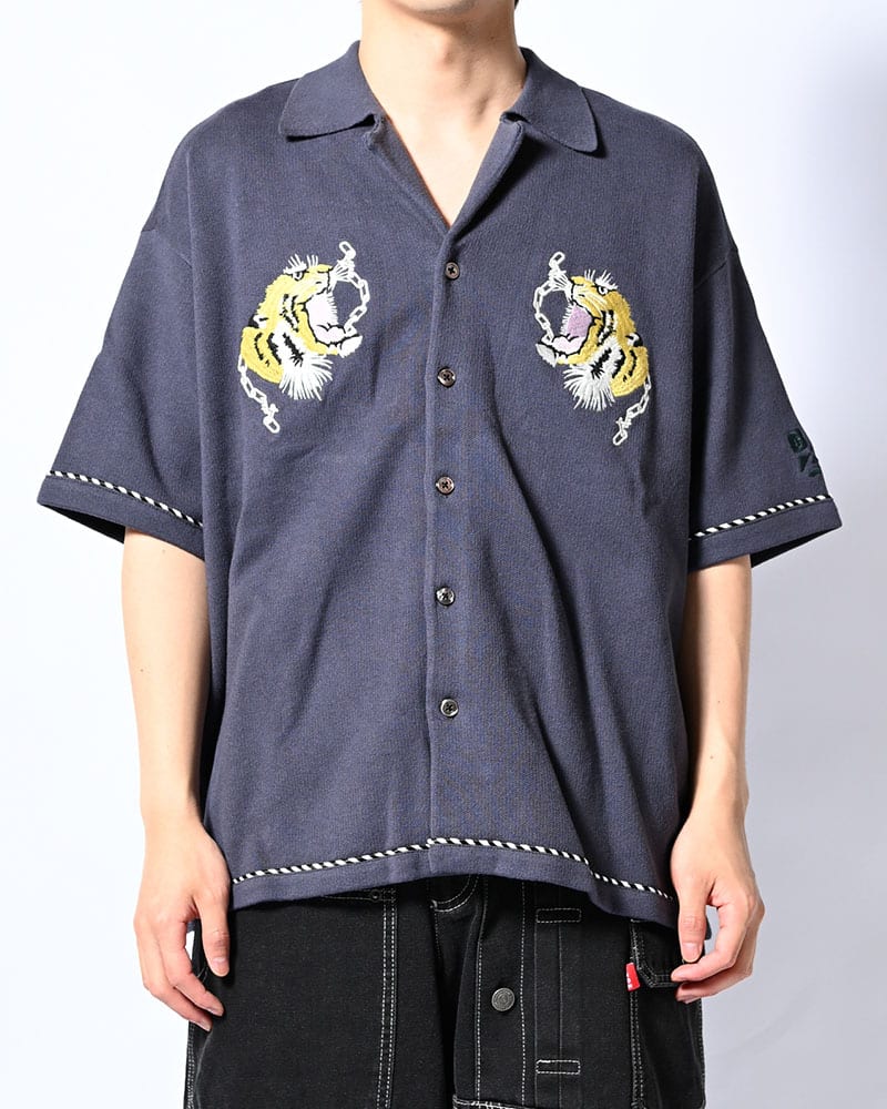 HIGH-GATE  SUKA KNIT SHIRT -BLUE- BLUE 1