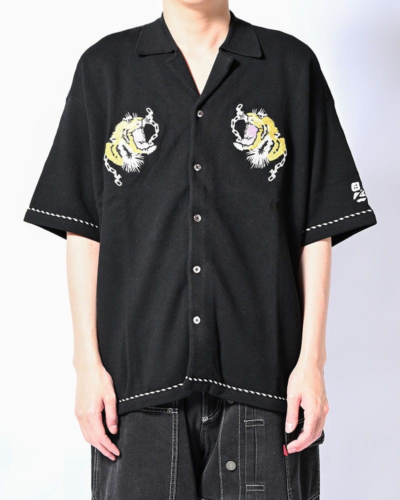 HIGH-GATE  SUKA KNIT SHIRT -BLACK- BLACK 1