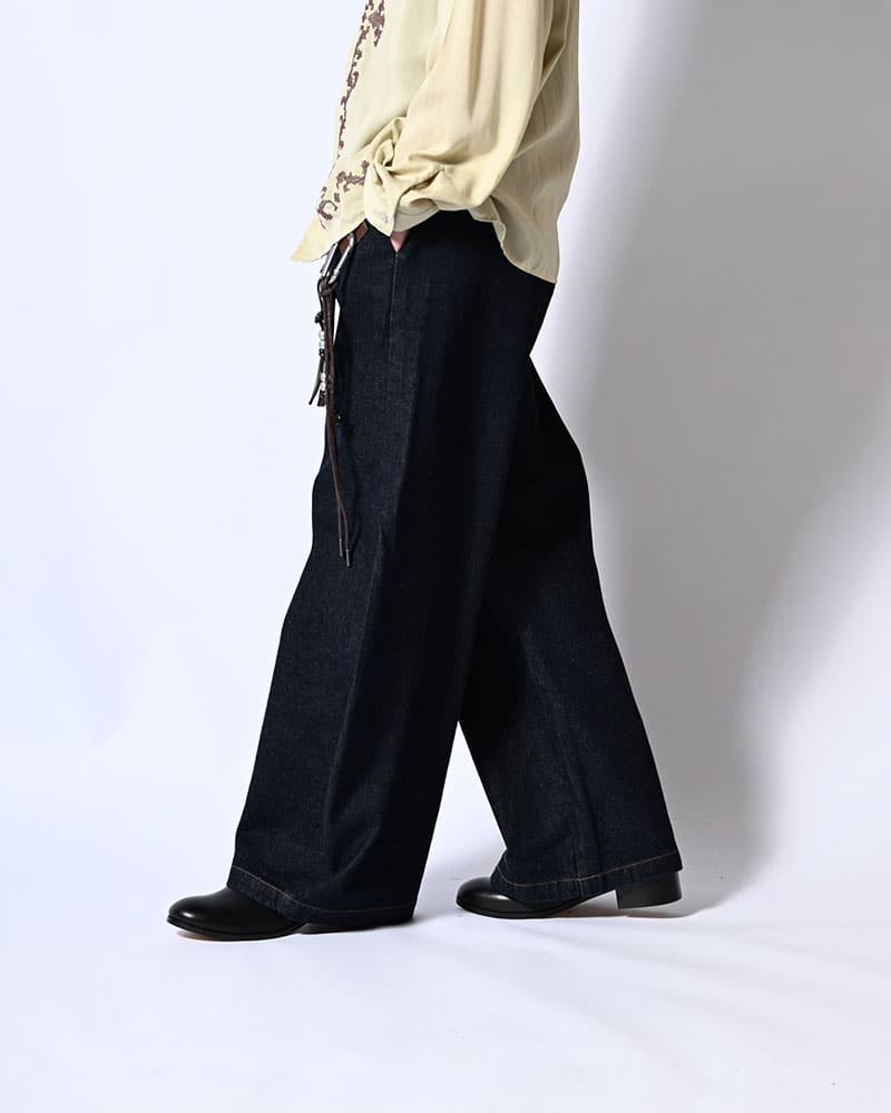 KOOI  HOLDER CURVE PANTS -INDIGO- INDIGO 1