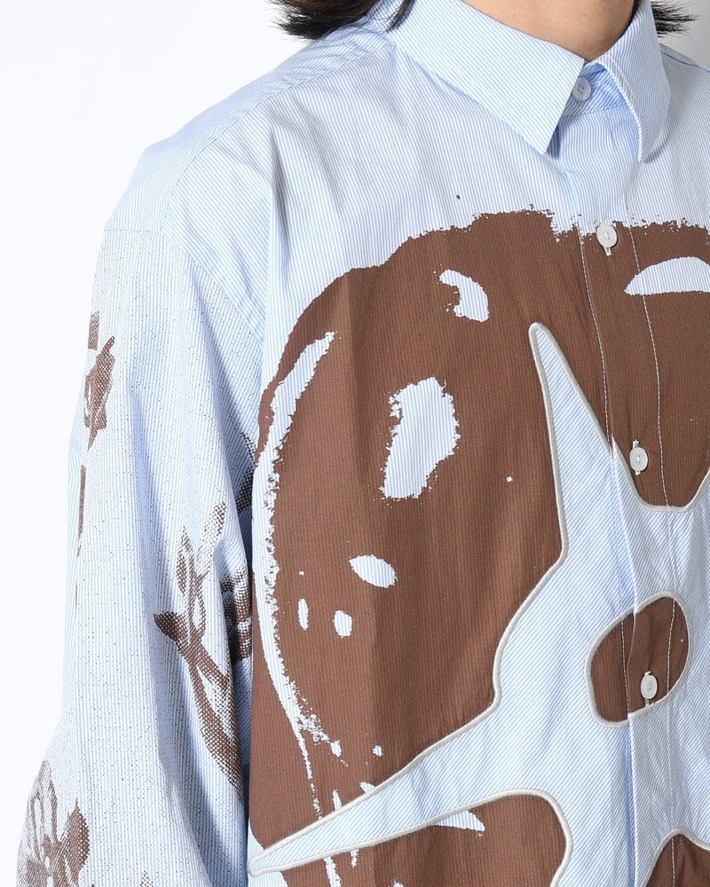 Perks And Mini  MECHANISM LS SHIRT -BLUE STRIPE- BLUE STRIPE M