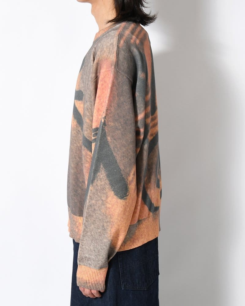 Perks And Mini  GETTING OVER PRINTED KNIT CREWNECK -MULTI- MULTI L