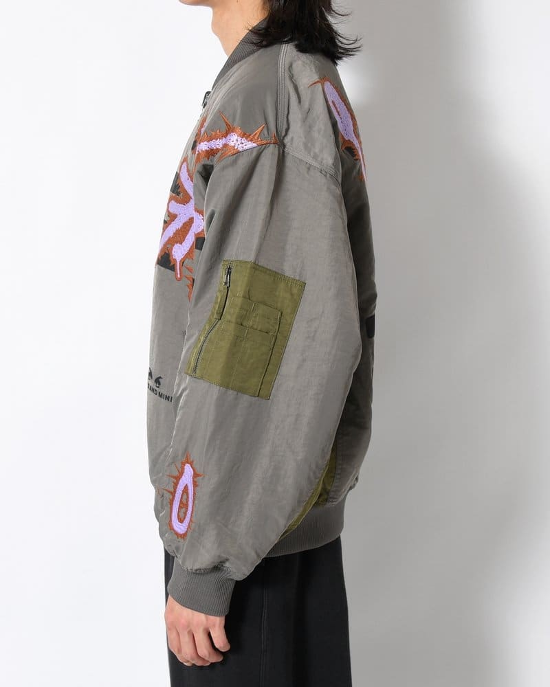 Perks And Mini  ADORNED REVERSIBLE BOMBER JACKET -DRABS- DRABS M