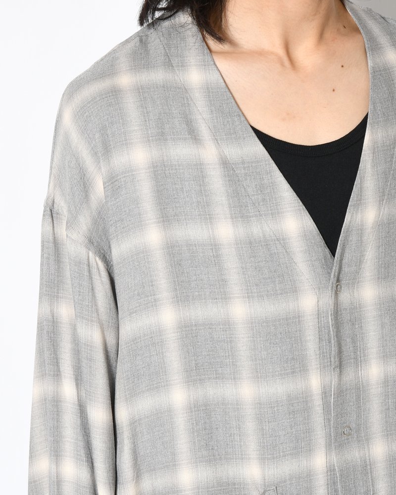 ANEI  F.E CARDIGAN PLAID -H.GREY PLAID- H.GREY PLAID 2