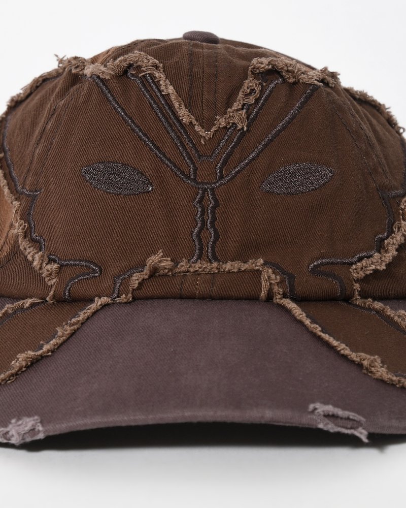Perks And Mini  ALIEN BUTTERFLY TONAL BASEBALL CAP -BROWN- BROWN ONE SIZE