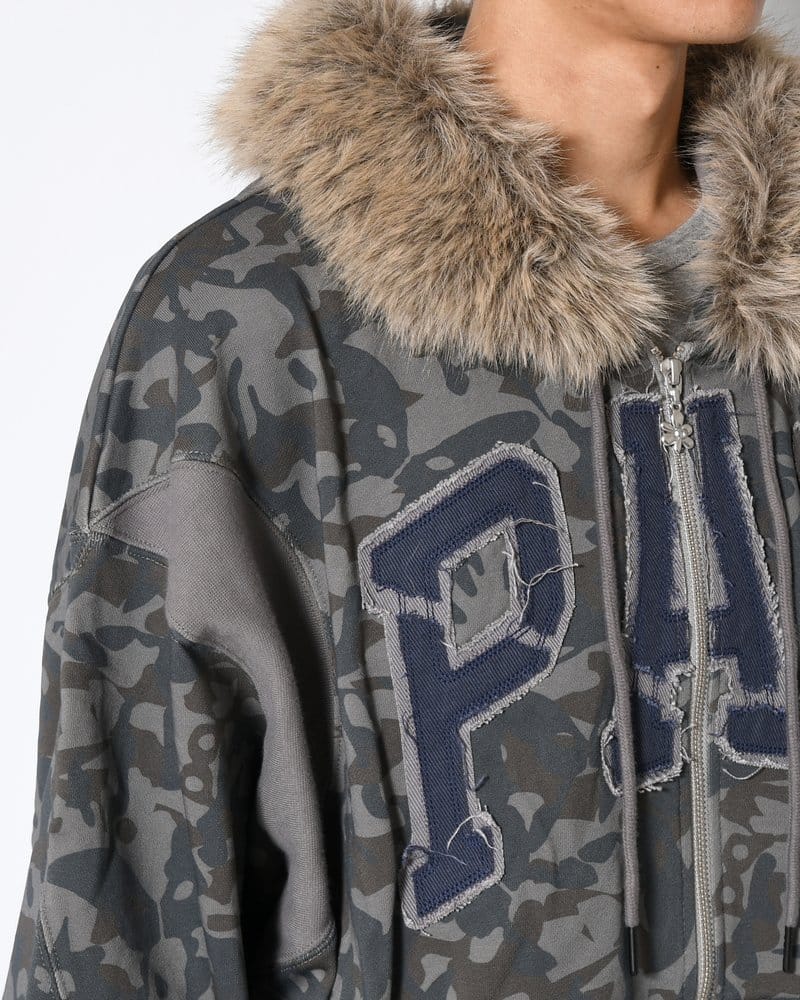 Perks And Mini  ABC FUR TRIM HOODED ZIP THRU SWEAT -ABC- ABC M
