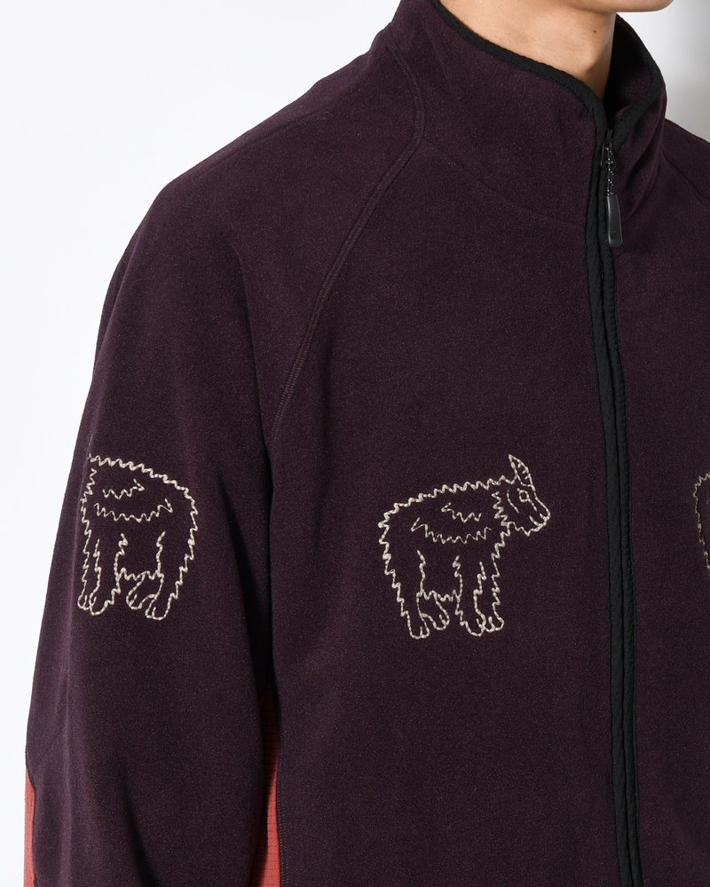 SOMEWHERE OUTSIDE HIKING COMPANY  MOUNTAIN GOAT POLARTEC FLEECE JACKET -D/PURPLE- D/PURPLE L