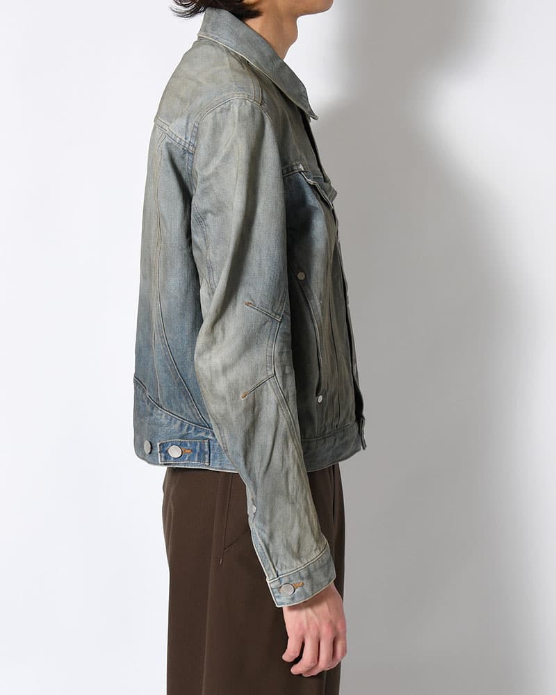 NVRFRGT  DENIM TRUCKER JACKET -DIRTY FADED INDIGO- DIRTY FADED INDIGO 2