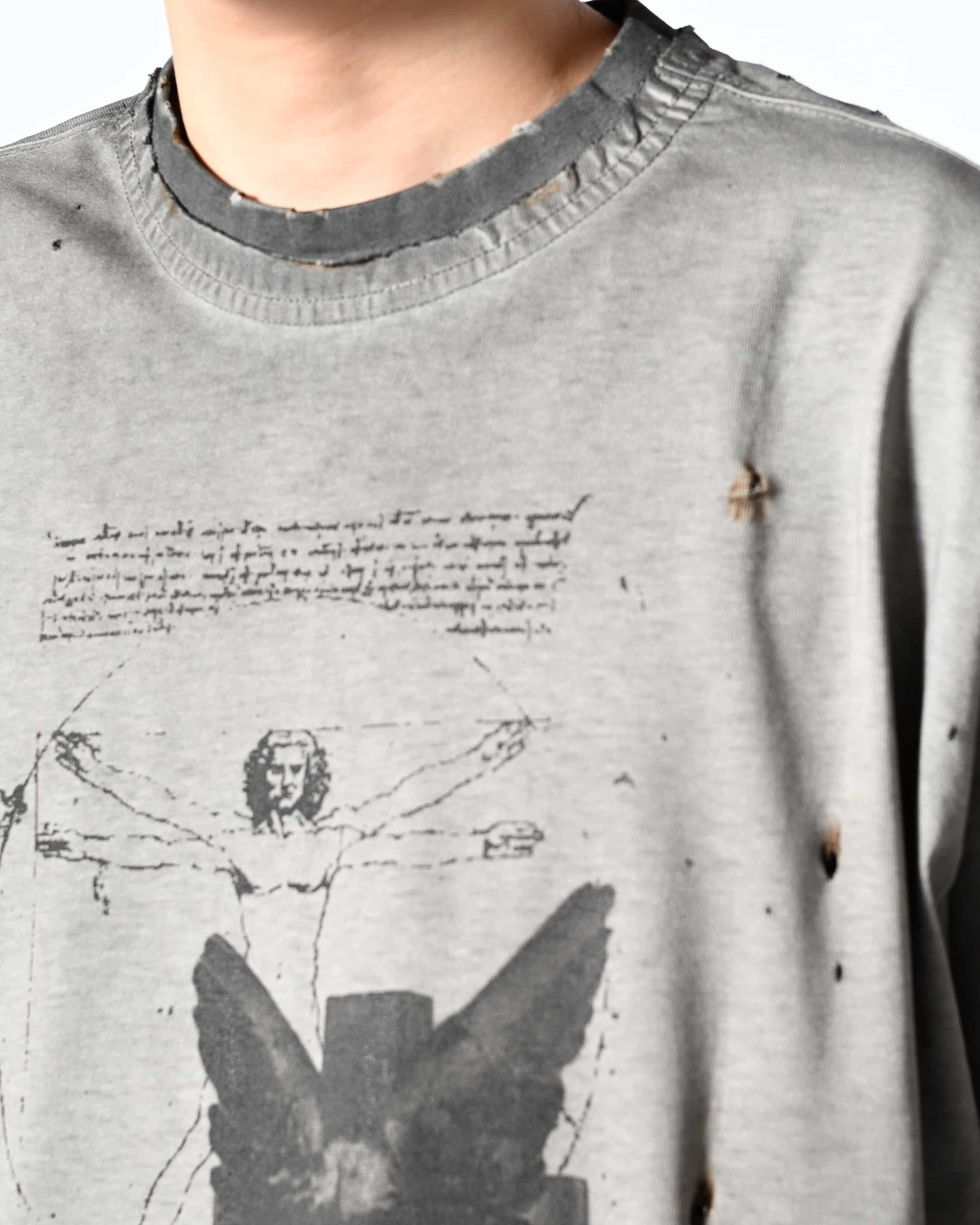 HIGH-GATE BURN FADE DAMAGE TEE (IN NAGOYAPARCO LIMITED EDITION） GRY 1