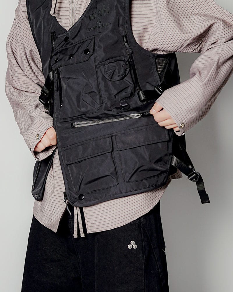 NODZOKU×CONTE STRUT  TACTICAL VEST -BLACK- BLACK M