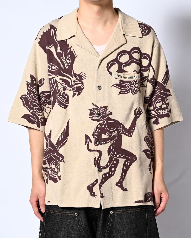 HIGH-GATE  OUTLAW KNIT SHIRT -OFF WHITE- OFF WHITE 1