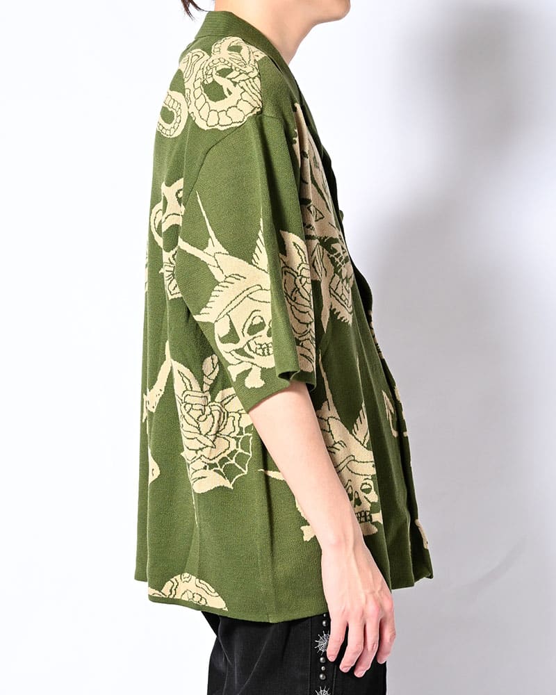 HIGH-GATE  OUTLAW KNIT SHIRT -GREEN- GREEN 1