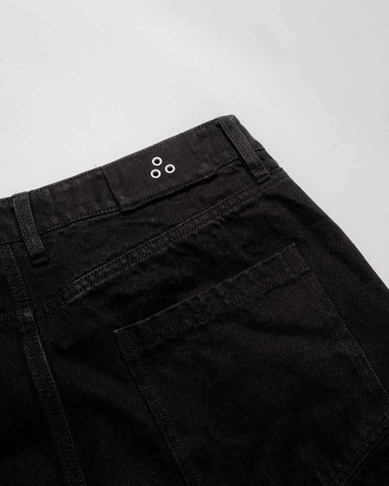 CONTE STRUT  3D DENIM HALF PANTS -BLACK- BLACK M