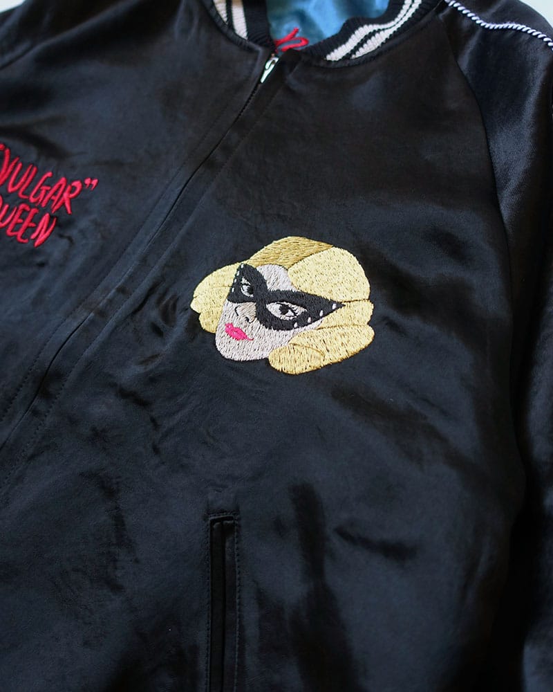 A PUZZLING HOME  F**KING SKULLS SOUVENIR JACKET -BLUE- BLUE 3