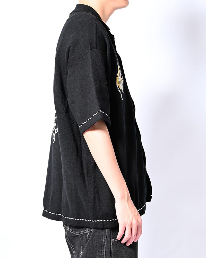 HIGH-GATE  SUKA KNIT SHIRT -BLACK- BLACK 1