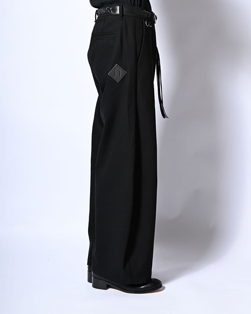 KOOI  HOLDER CURVE PANTS -BLACK- BLACK 1