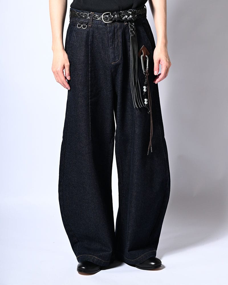 KOOI  HOLDER CURVE PANTS -INDIGO- INDIGO 1