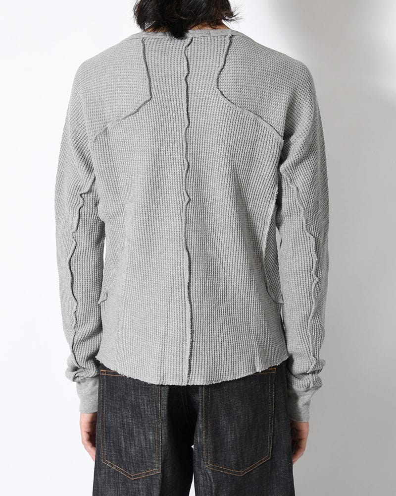 NVRFRGT  WAFFLE THERMAL LONG SLEEVE T-SHIRT -H.GREY- H.GREY 1