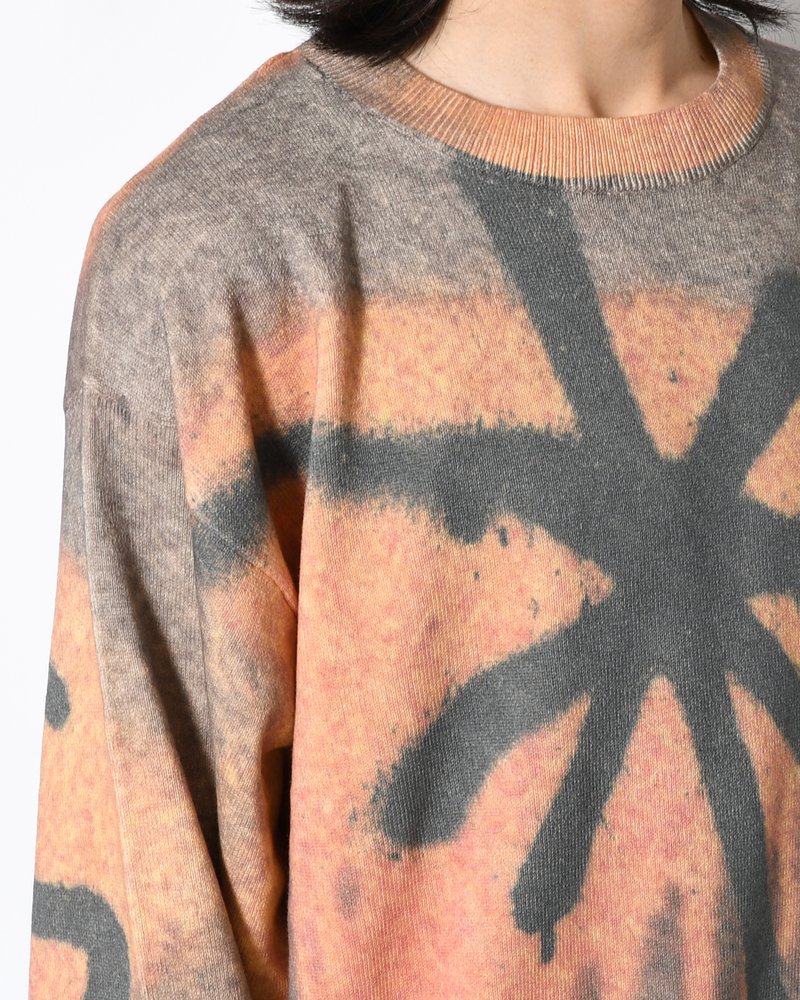 Perks And Mini  GETTING OVER PRINTED KNIT CREWNECK -MULTI- MULTI L
