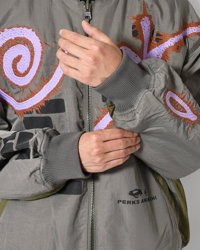 Perks And Mini  ADORNED REVERSIBLE BOMBER JACKET -DRABS- DRABS M