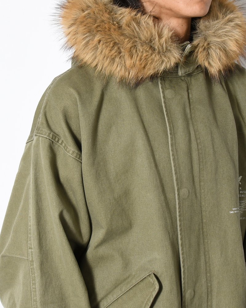 Perks And Mini  TRUE NATURE FISHTAIL PARKA -KHAKI- KHAKI M