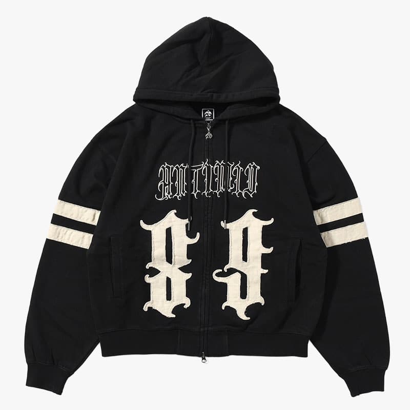 ANTIMID  89 ZIP HOODIE BLACK M