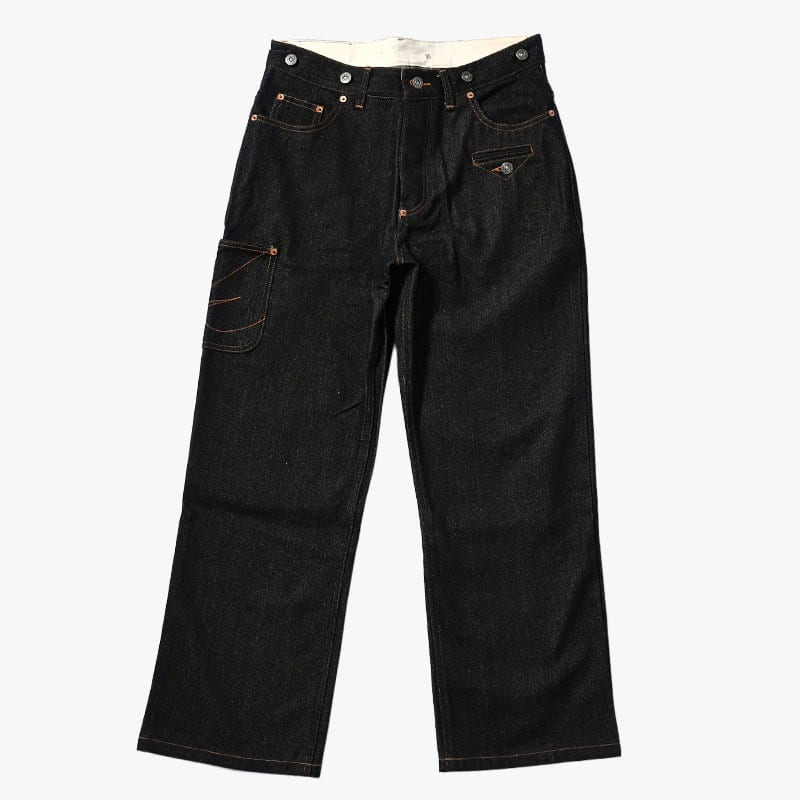 KOOI  IRREGULAR BOYS DENIM PANTS BLACK 1