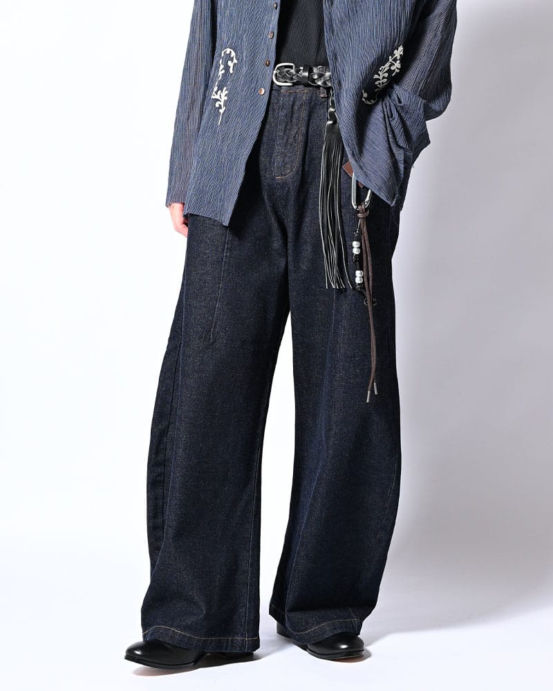 KOOI  HOLDER CURVE PANTS -INDIGO- INDIGO 1