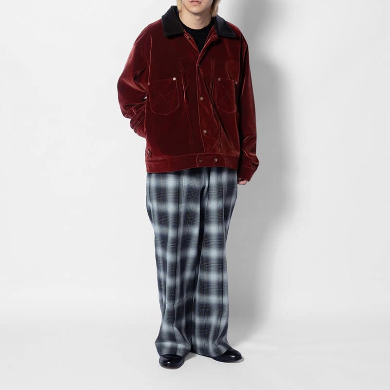 KOOI  VELVETEEN MINIMAL JACKET RED 1