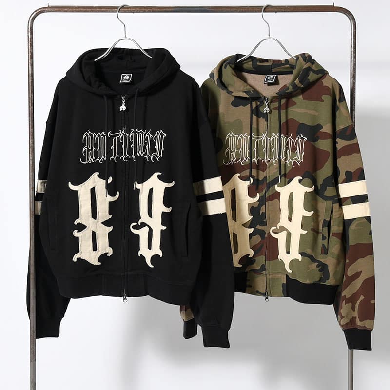 ANTIMID  89 ZIP HOODIE BLACK M