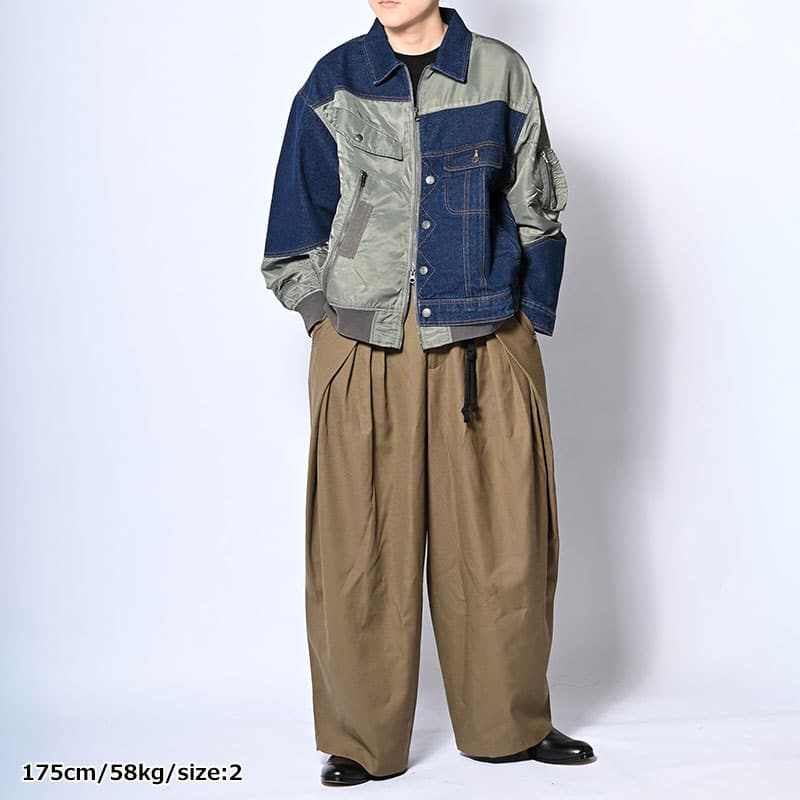 HIGH-GATE  REBUILD MA-1 TRUCKER JACKET INDIGO 1