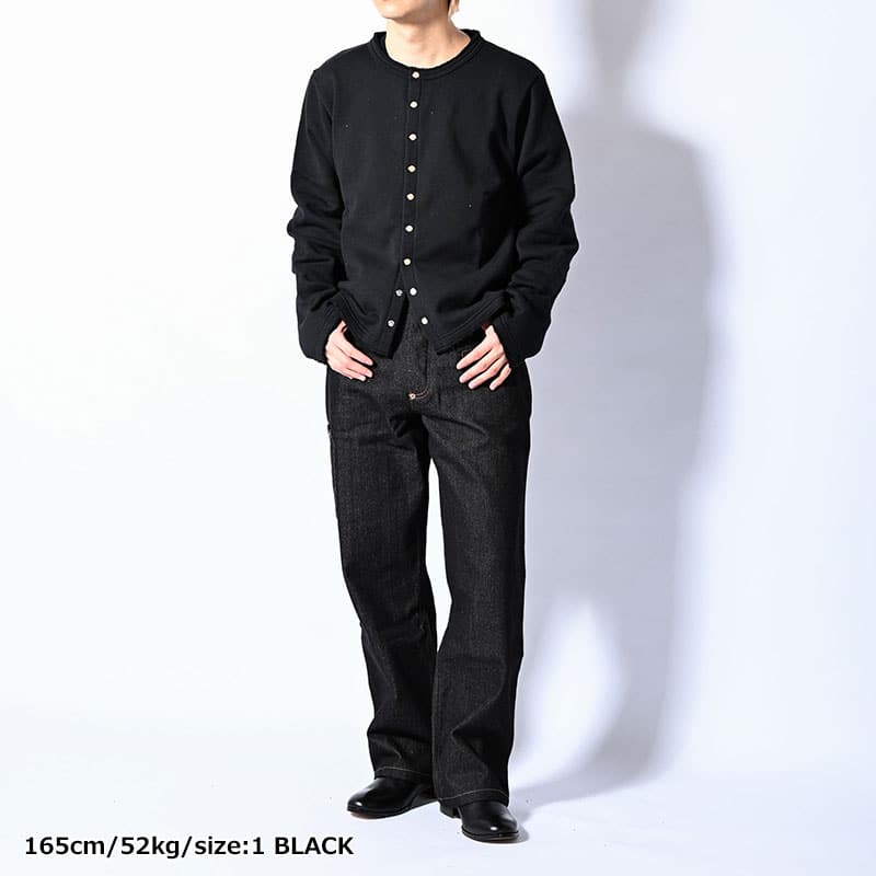 KOOI  IRREGULAR BOYS DENIM PANTS BLACK 1