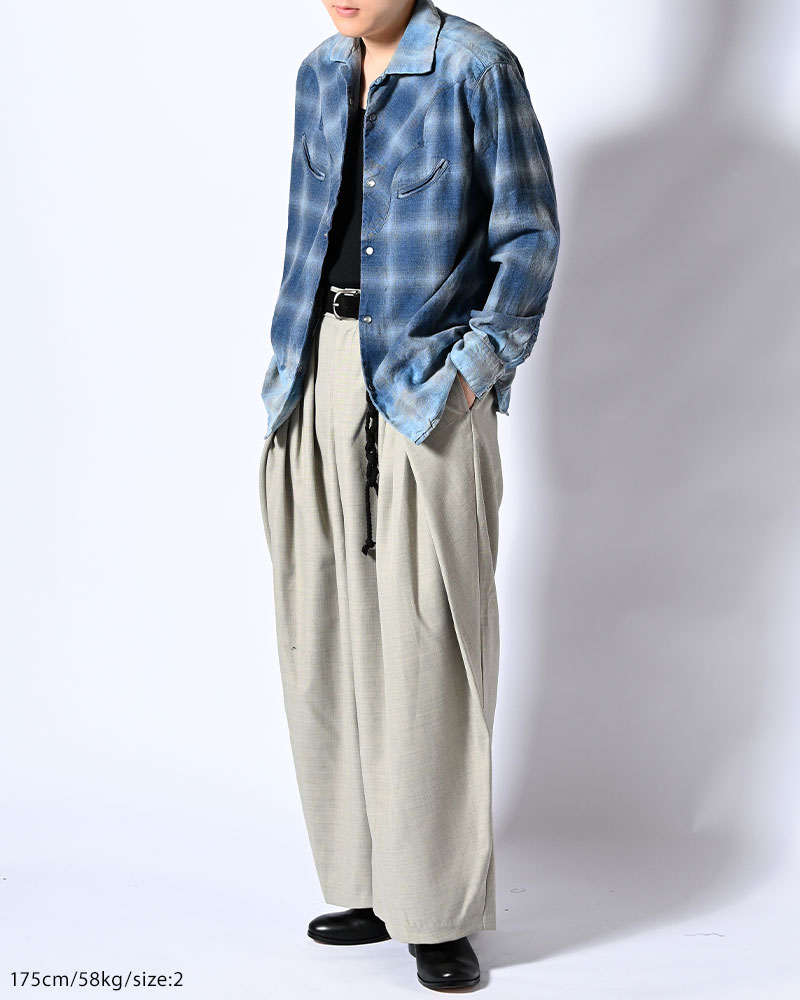 KOOI  INDIGO CHECK WESTERN SHIRTS -BLUE- BLUE 1