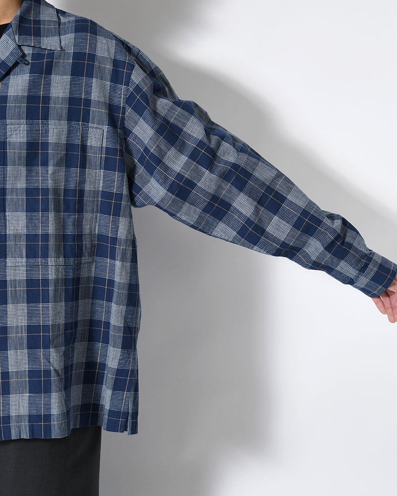ANEI  IMI SHIRT PLAID -INDIGO PLAID- INDIGO PLAID 2
